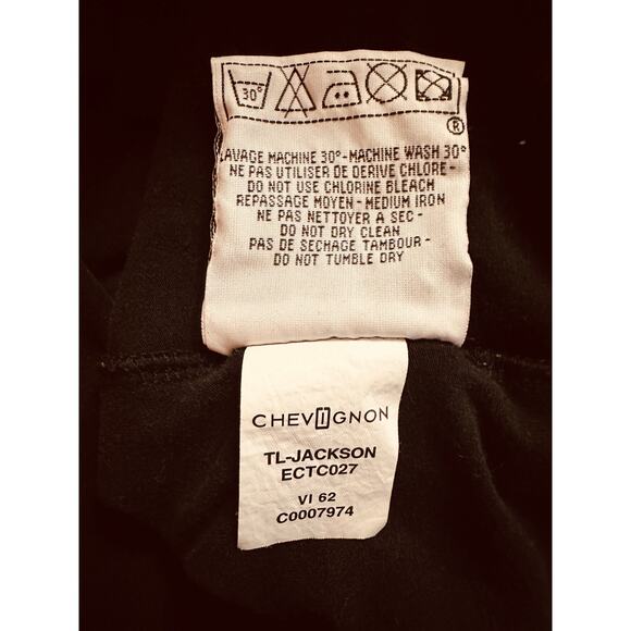 Chevignon Men's Black Long Sleeve Shirt with Trademark Patches Size Large - Picture 9 of 9